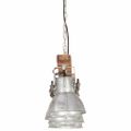 vidaXL Industriálna stropová lampa strieborná mangovník E27