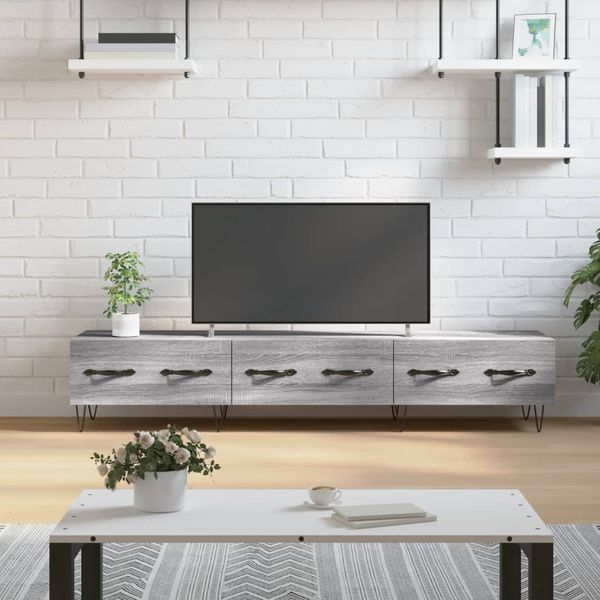 vidaXL TV skrinka, sivá sonoma 150x36x30 cm, kompozitné drevo