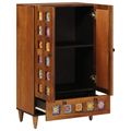 vidaXL Highboard Orech 60 x 33,5 x 100 cm Masívne mango drevo