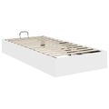 vidaXL Otomanový posteľný rám s úložiskom Biely 203 x 90 x 25 cm