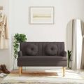 vidaXL Lavička s vankúšmi tmavohnedá 113x64,5x75,5 cm látka