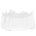 vidaXL Záhradná komárová sieť 220 mesh Biela 4 x 4 x 2,5 m Polyester