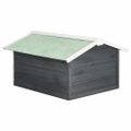 vidaXL Garáž na robotickú kosačku 72x87x50 cm sivo-biela jedľa