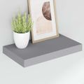 vidaXL Plávajúce nástenné police 2 ks, sivé 40x23,5x3,8 cm, MDF