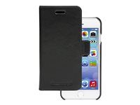 Puzdro s klopou pre mobilný telefón - koža full-grain - čierna - pre Apple iPhone 6, 6s, 7, 8, SE (2nd generation)