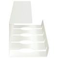 vidaXL Úložný box na káble pod stôl 2 ks Biela 43 x 12 x 10 cm Oceľ