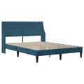 vidaXL Rám postele s matracom s matracmi Modrá 140 x 190 cm Zamat