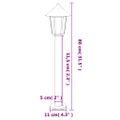 vidaXL Vonkajšia stojaca lampa strieborná 80 cm nehrdzavejúca oceľ