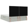 vidaXL Postel s úložným prostorem a matrací Svetlosivá 160 x 200 cm