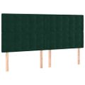 vidaXL Posteľný rám boxsping s matracom tmavozelený 160x200 cm zamat