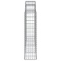vidaXL Oblúkové gabiónové koše 18 ks 200x30x120/140cm pozinkov. železo