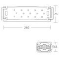 Spojka gélová SHARK 525WS, so svorkami 5x (6 - 25 mm²) a odľahčovacou sponou, pre Cu/Al, 0,6/1 kV