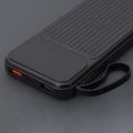 Maxlife power bank with built-in cables MXPB-06 PD QC 22,5W 10000 mAh black