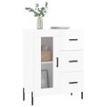 vidaXL Komoda lesklá biela 69,5x34x90 cm spracované drevo