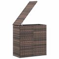 vidaXL Záhradný úložný box z polyratanu 100x49x103,5 cm hnedý