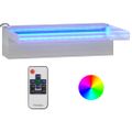 vidaXL Vodopádový prepad s RGB LED diódami nehrdzavejúca oceľ 30 cm