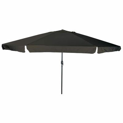 vidaXL Záhradný slnečník Čierna 394 x 394 x 248 cm Polyester a oceľ