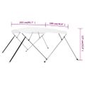 vidaXL Strieška Bimini so 4 oblúkmi, biela 243x180x137 cm