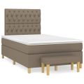 vidaXL Boxspring posteľ s matracom sivohnedý 120x200 cm látka