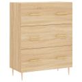 vidaXL Vysoká skrinka dub sonoma 69,5x34x180 cm spracované drevo
