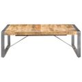 vidaXL Konferenčný stolík 120x120x40 cm, surové mangové drevo