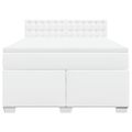 vidaXL Boxspring posteľ s matracom biely 140x190 cm umelá koža
