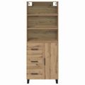 vidaXL Highboard 2 ks Remeselný dub 69,5 x 34 x 180 cm