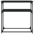 vidaXL Konzolový stolík čierny 75x35,5x75 cm kompozitné drevo