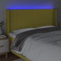vidaXL Čelo postele s LED zelené 203x16x118/128 cm látka