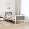 vidaXL Rám postele Svetlosivá 80 x 200 cm Masívne borovicové drevo