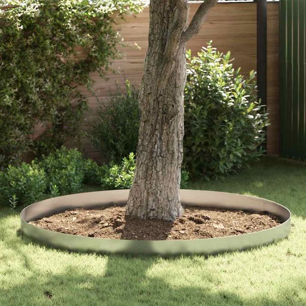vidaXL Obrubník trávnika 4 ks 450 x 20 cm Pozinkovaná oceľ Strieborná