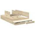 vidaXL Rám postele s úložným prostorem so zásuvkou Sonoma dub 160 cm