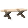 vidaXL Nohy konferenčného stolíka v tvare X, 2 ks, prírodná oceľ, 70 x (42-43) cm, oceľ
