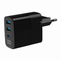 GEMBIRD Nabíjačka, 2x USB/USB-C, 30W, čierna