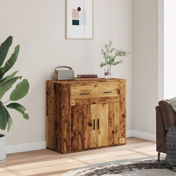 vidaXL Komoda čierna 80x33x70 cm kompozitné drevo
