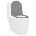 vidaXL WC sedadlo Sivá 47 x 36 x 3,4 cm Duroplast