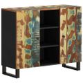 vidaXL Komoda s 2 dvierkami 90x33x75 cm masívne recyklované drevo