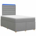 vidaXL Posteľ boxspring s matracom Svetlosivá 120 x 190 cm Látka