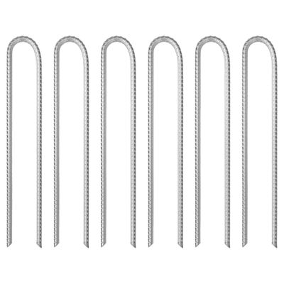 vidaXL Stanové kolíky 6 ks 37 cm Ø10 mm pozinkovaná oceľ