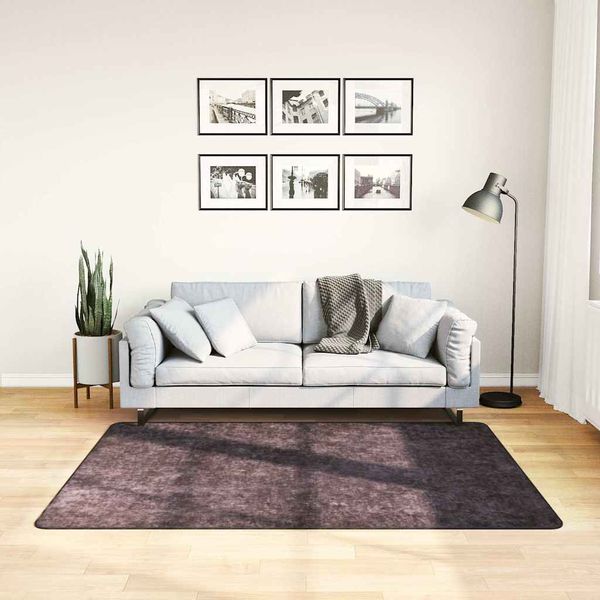 vidaXL Koberec umývateľný antracitový 120x170 cm protišmykový