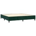 vidaXL Posteľný rám boxsping s matracom tmavozelený 200x200 cm zamat