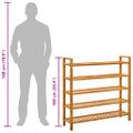 vidaXL Regál na topánky s 5 policami 100x27x100 cm dubový masív