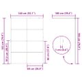 vidaXL Stena walk-in sprchy Čierna 140 x 195 cm tvrdené sklo