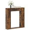 vidaXL Rám krbu Dymový dub 100 x 20 x 100 cm Kompozitné drevo