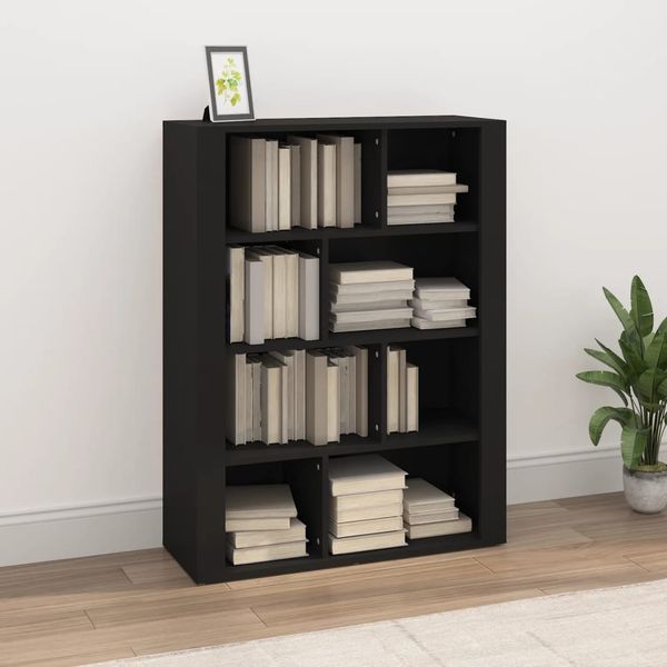 vidaXL Komoda čierna 80x30x106 cm spracované drevo