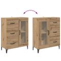 vidaXL Highboard Remeselný dub 69,5 x 34 x 180 cm Kompozitné drevo