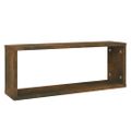 vidaXL Kockové police 2 ks dymový dub 60x15x23 cm spracované drevo