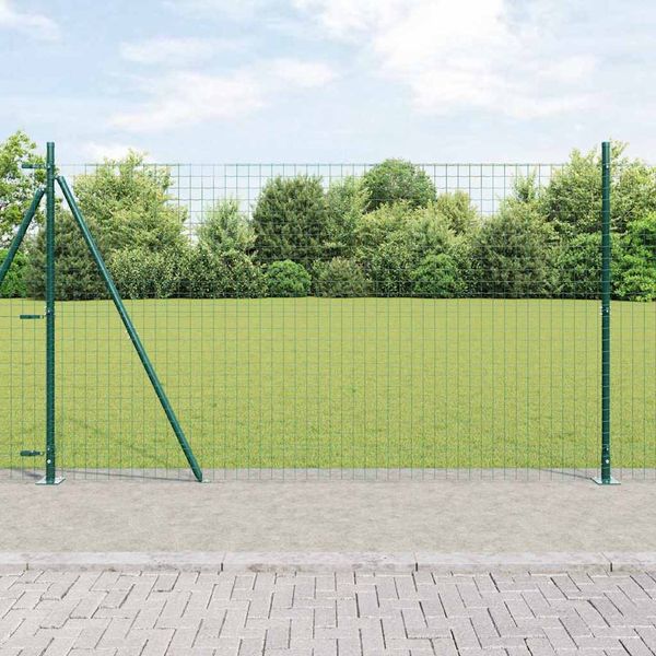 vidaXL Zvarené drôtené pletivo s betónovým základom 10 x 1,5 m (Š x V)