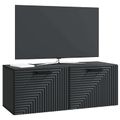 vidaXL Nástenná TV skrinka Čierna 78,5 x 31 x 30 cm Kompozitné drevo
