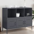 vidaXL Komoda antracitová 100,5x39x79 cm oceľ